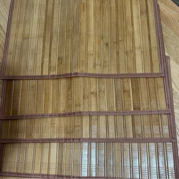 Bamboo Placemats Set of 4 Tan Brown Home Kitchen Dining - Picture 3 of 5